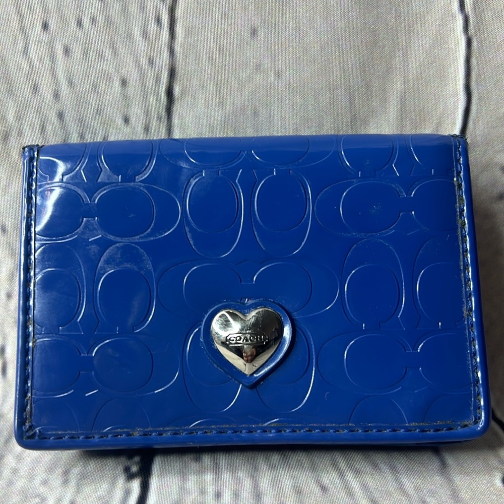 Coach small blue cardholder. Good condition